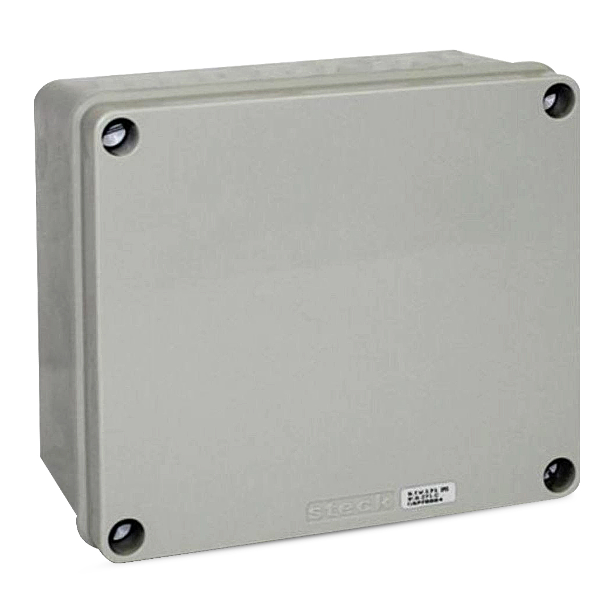 Caixa Distribuição Sobrepor Pvc 170X145X90mm Sem Embutes Ip55 Tampa Opaca - Steck