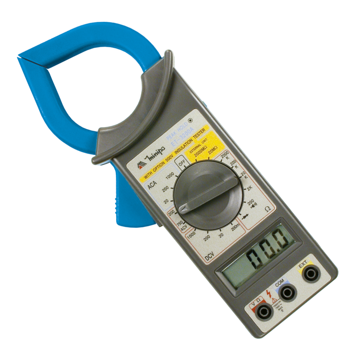 Alicate Amperímetro Digital Et-3200A 1000A Cat II 1000V - Minipa