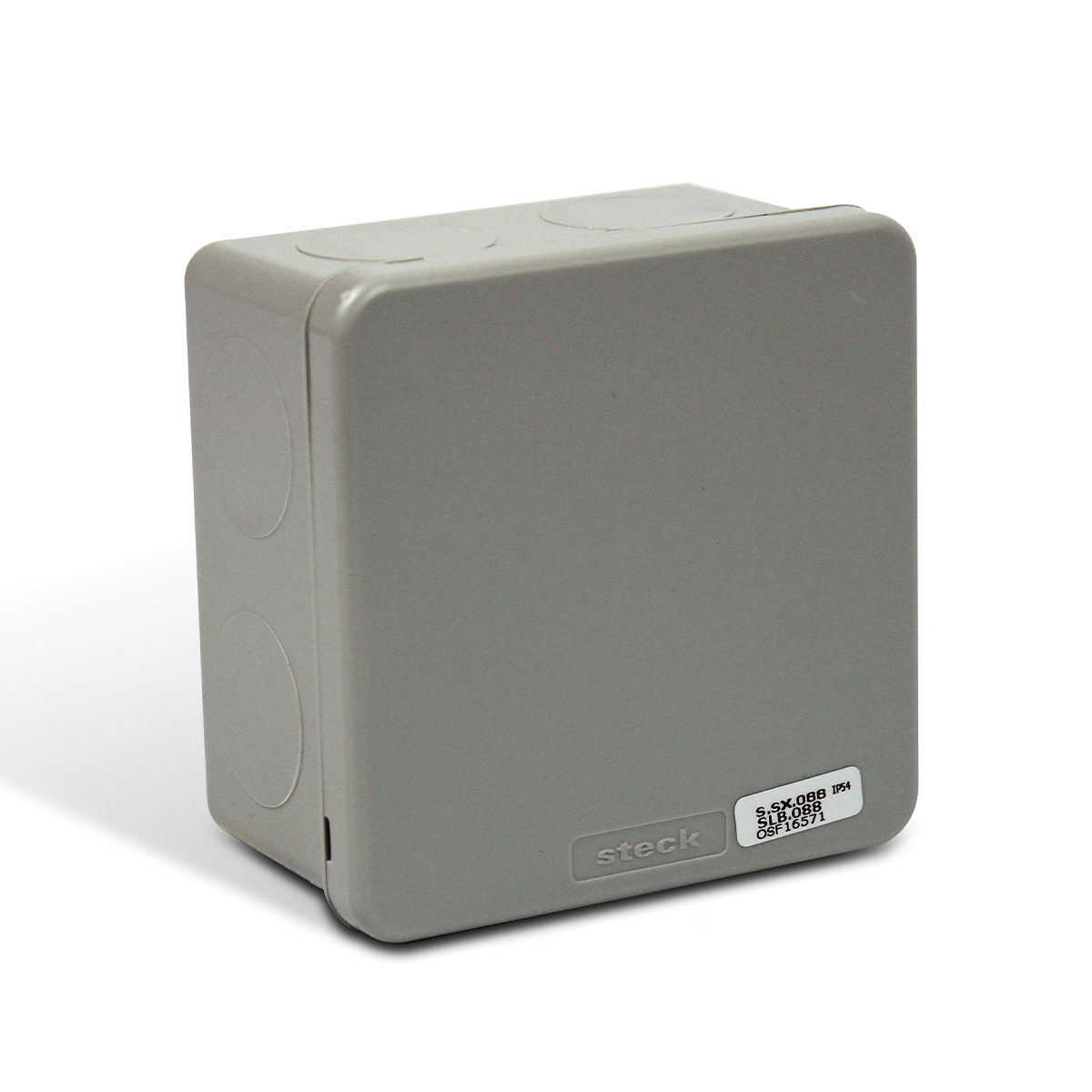 Caixa Passagem 80X80X51.5mm Sem Embutes Opaca - Steck