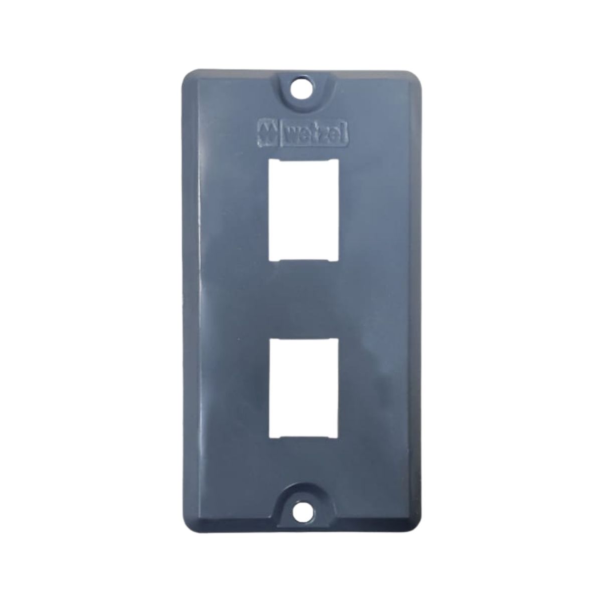 Tampa Condulete 2 Tom Rj11/Rj45 Alumínio 1Pol C/Pintura Cinza S/Vedação - Wetzel