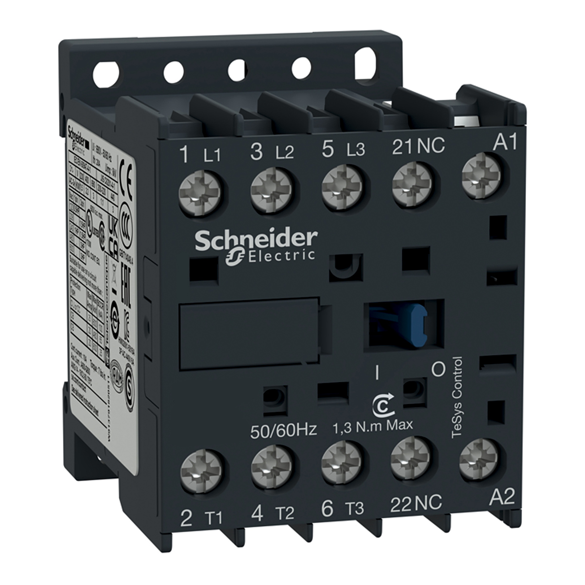 Contator (Mini Potência) 3P 6A 1Nf 110V 50/60Hz Tesys K LC1K0601F7 - Schneider Eletric