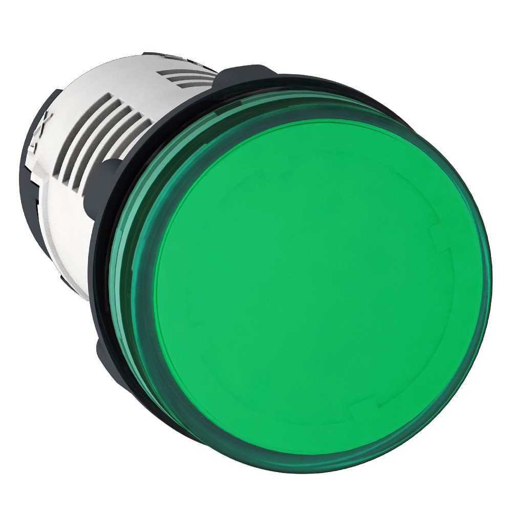 Sinaleiro Monobloco Redondo Plástico Verde 24Vcc Led Ip54 Xb7 22,5mm XB7EV03BP - Schneider Electric