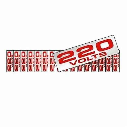 Placa Sinalização Voltagem 220V Alumínio 5X25cm Com 16 Unidades - Sinalize