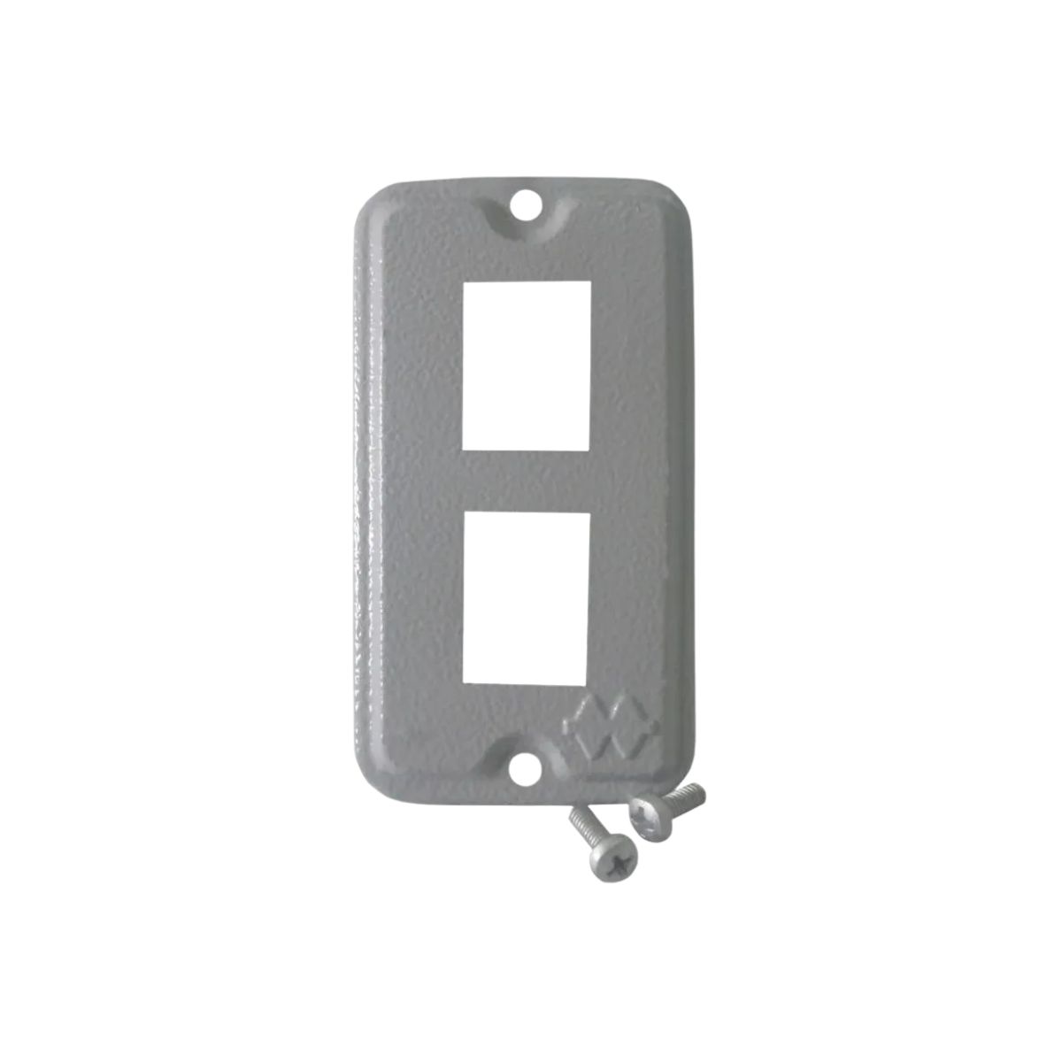 Tampa Condulete 2 Tom Rj11/Rj45 Alumínio 1/2-3/4 C/Pintura Cinza S/Vedação - Wetzel