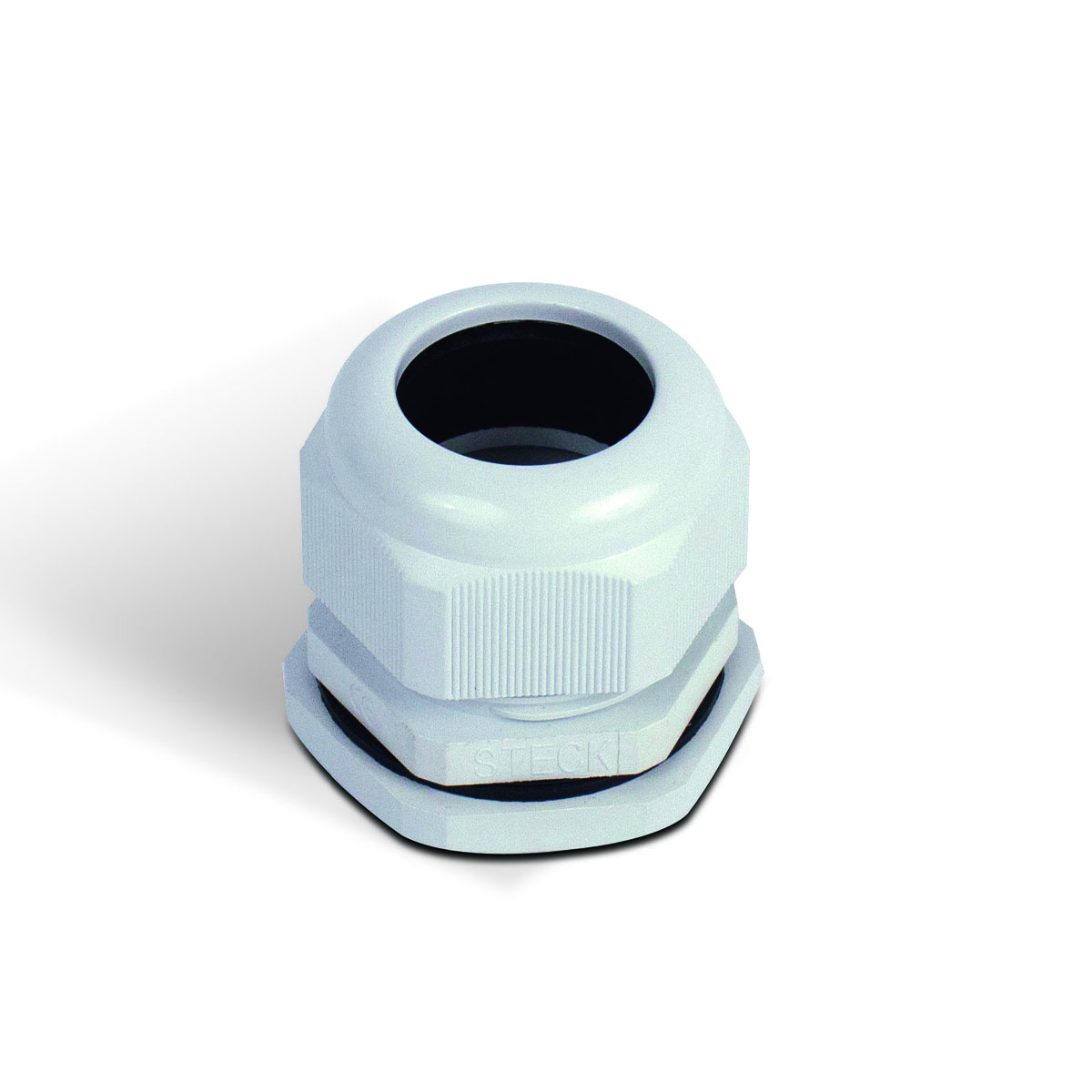 Prensa Cabo Nylon Bsp 3/8 Polegadas Cinza Ip68 Curta - Steck