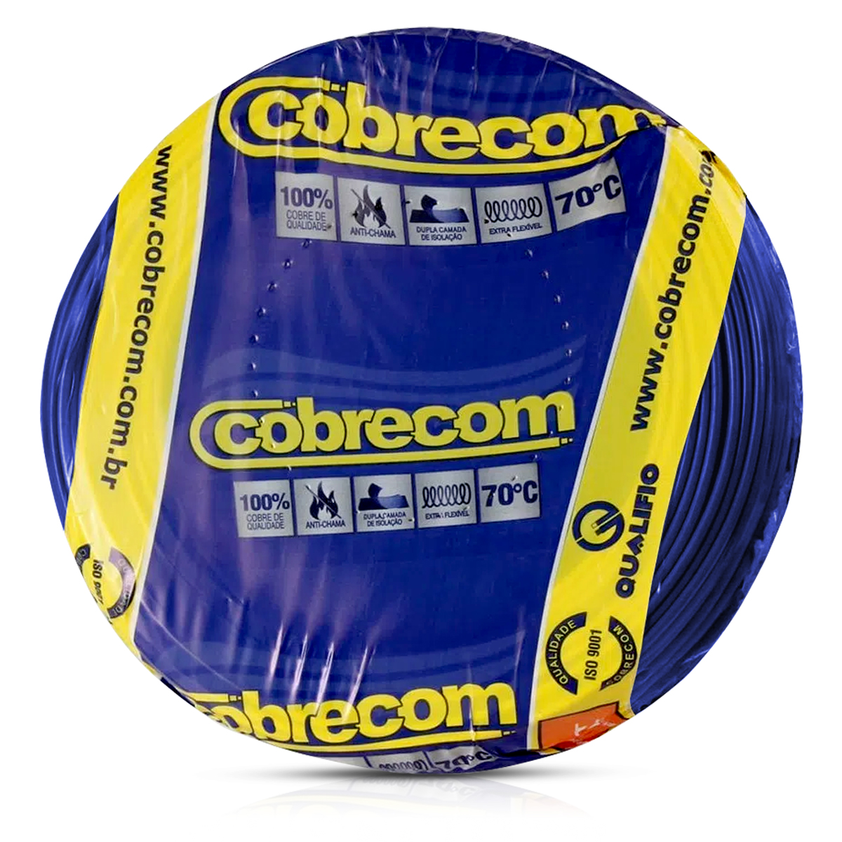 Cabo Flexível 750V Pvc 2,50Mm Azul Escuro 70G 100 Metros - Cobrecom
