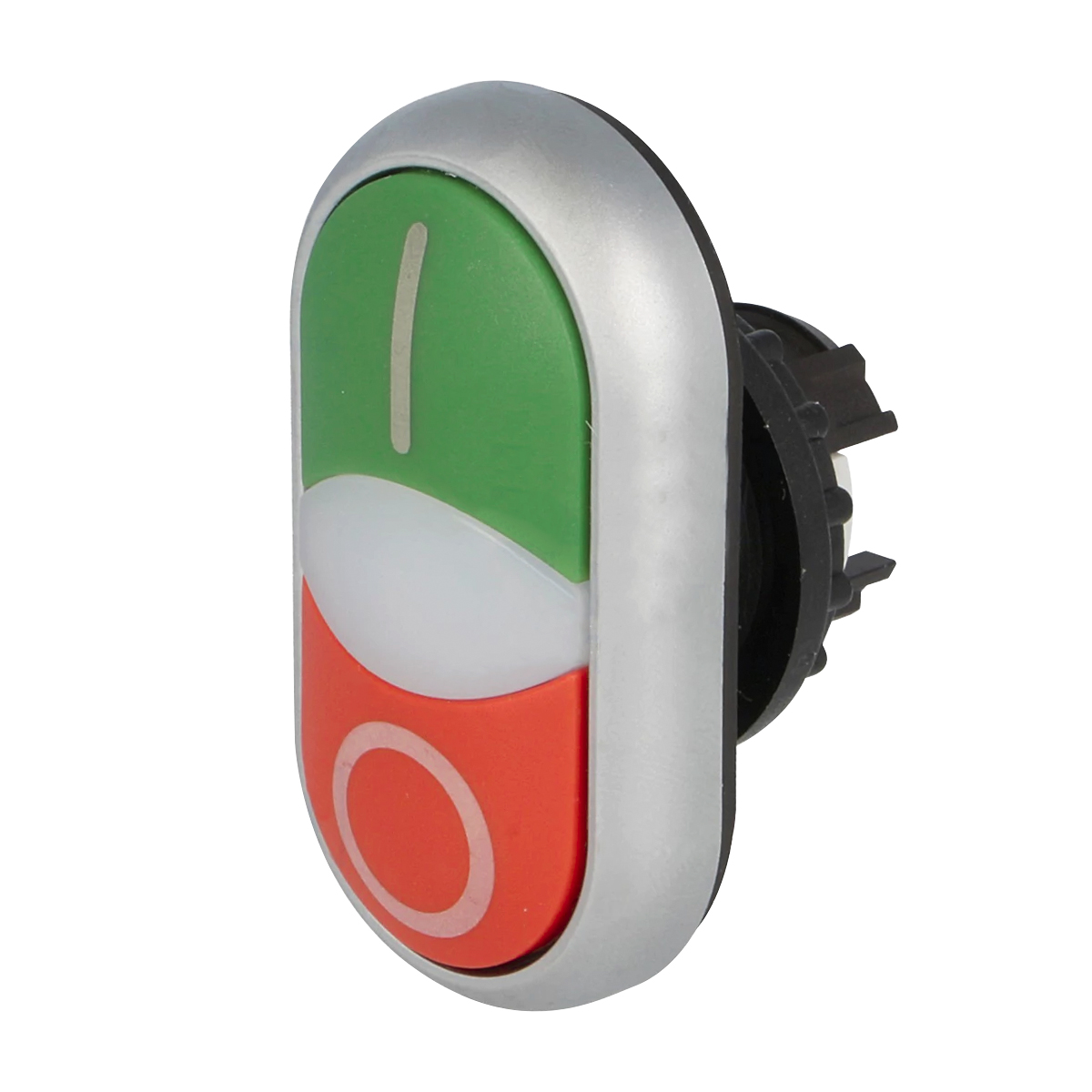 Frontal Metálico Botão Duplo Luminoso Impulso Verde/Vermelho 22,5Mm Ip66 - Moeller