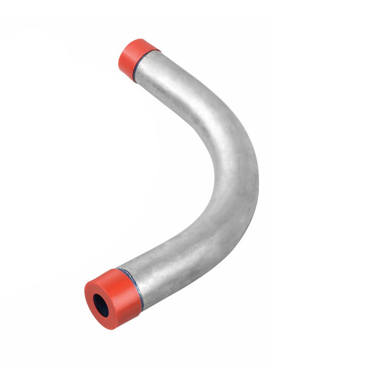 Curva Roscável 90G Rosca Bsp 3/4 Polegadas Alumínio Tampa Vermelho Para Eletroduto