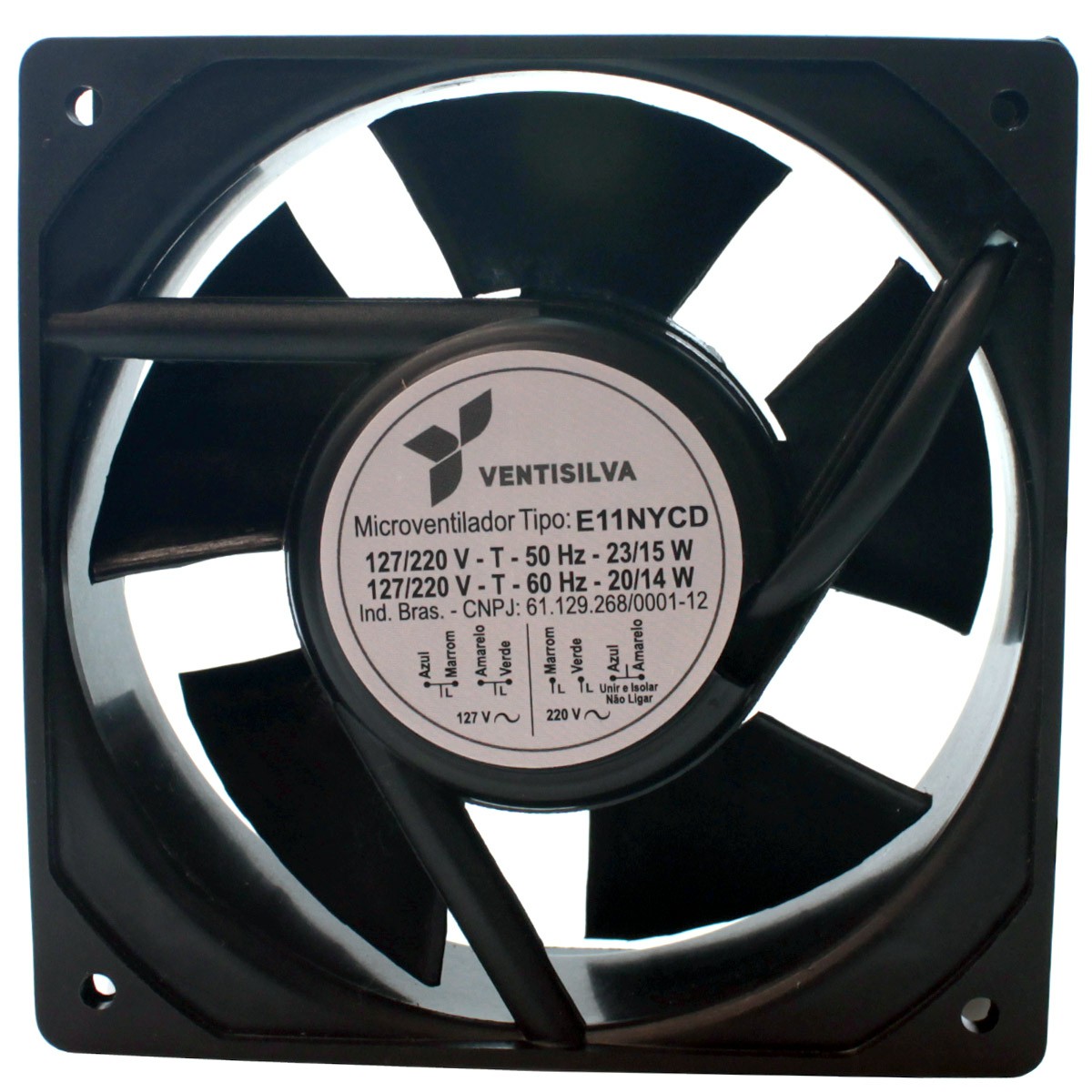 Microventi Axial 120X120X39,5mm 110/220V 221/88Ma 2940/2820Rpm Nylon - Ventisilva