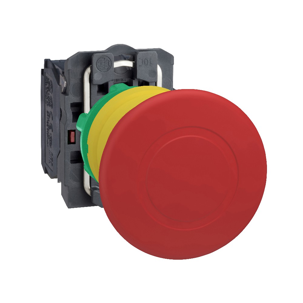 Botão Comutador Girar Destravar Soco Brusco 40mm 1Na+1Nf 22mm XB5AS8445 - Schneider Electric