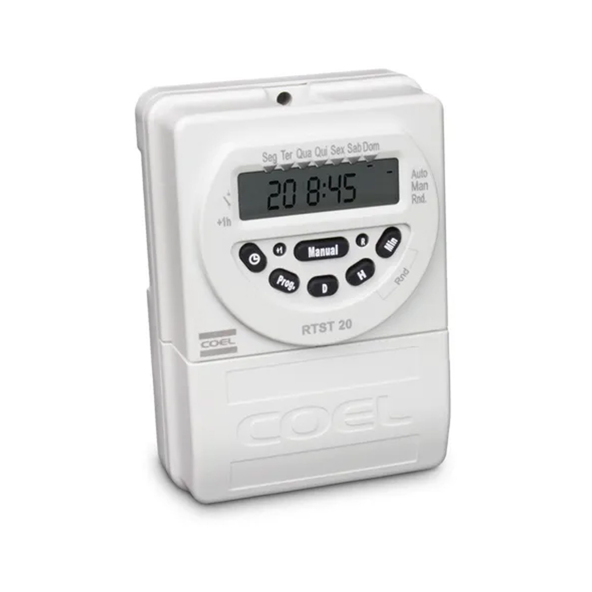 Timer Temporizador Digital 100/240Vca Trilho Din Ate 20 Programas RTST/20 100/240VCA - Coel