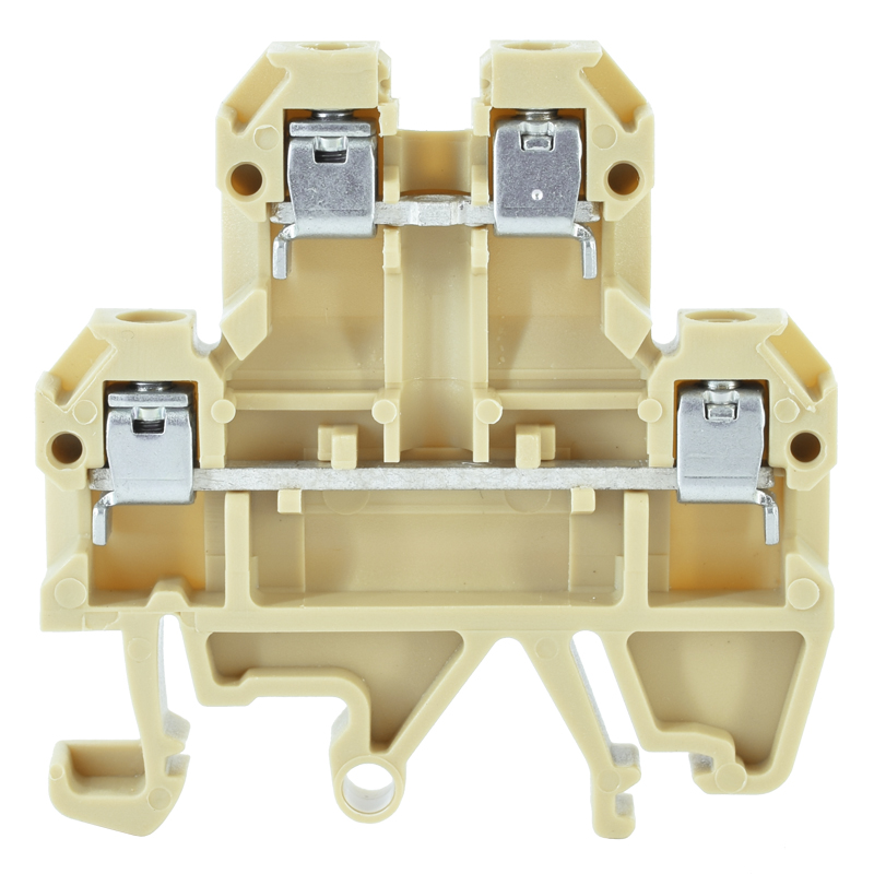 Conector Borne Passagem Duplo 4 Conexões 4,00mm 380V Bege DK4 EM - Conexel