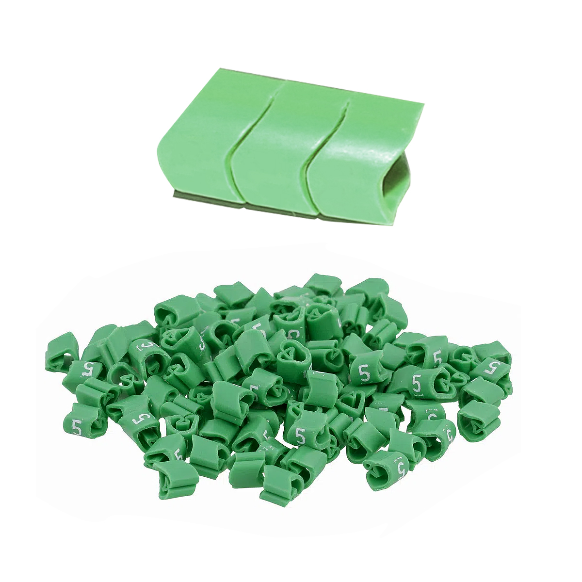 Marcador Anilha Mhg2/5 Número 5 Verde Condutor 0,50-6,00mm Com 1000 Unidades - Hellermann