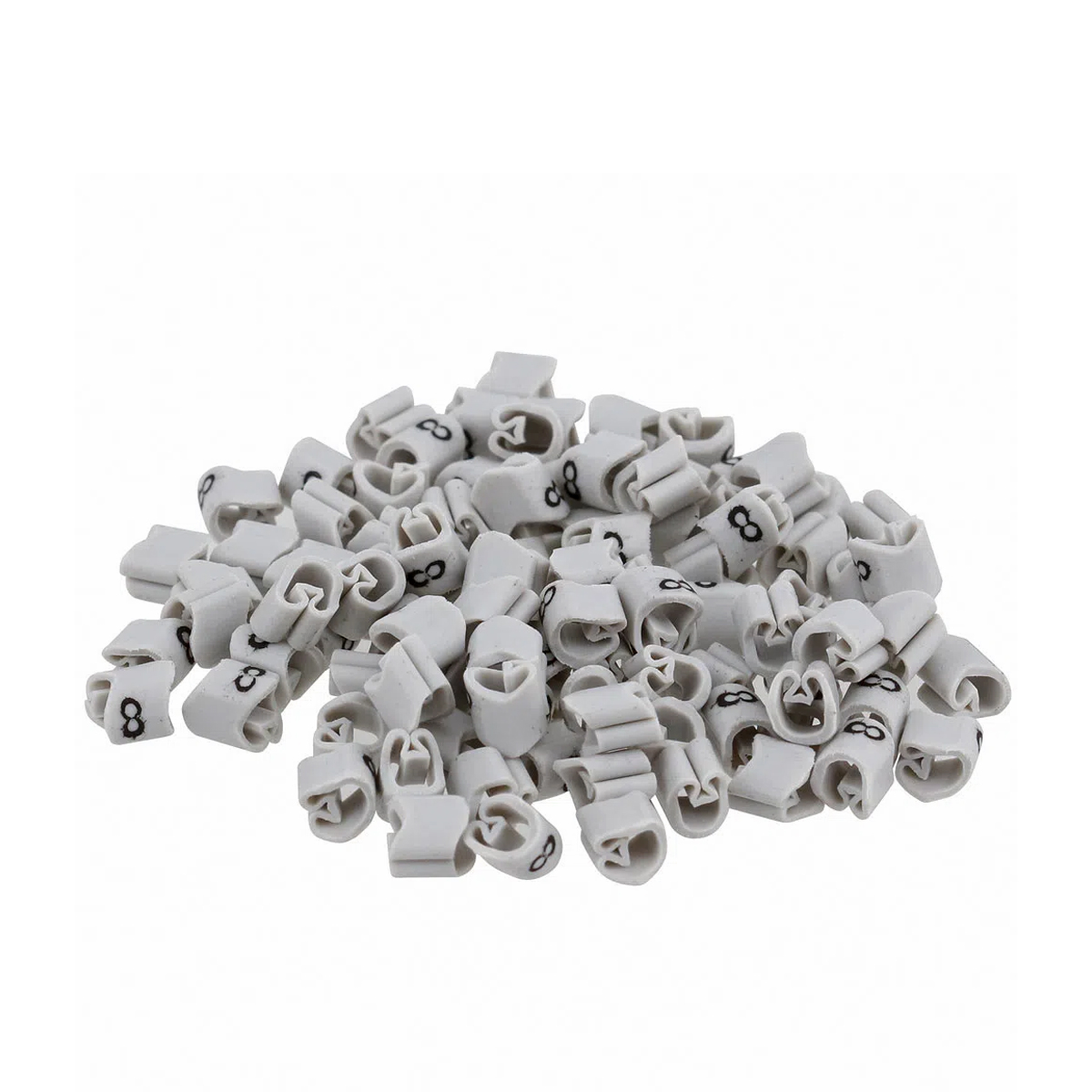 Marcador Anilha Mhg2/5 Número 8 Cinza Condutor 0,50-6,00mm Com 1000 Unidades - Hellermann