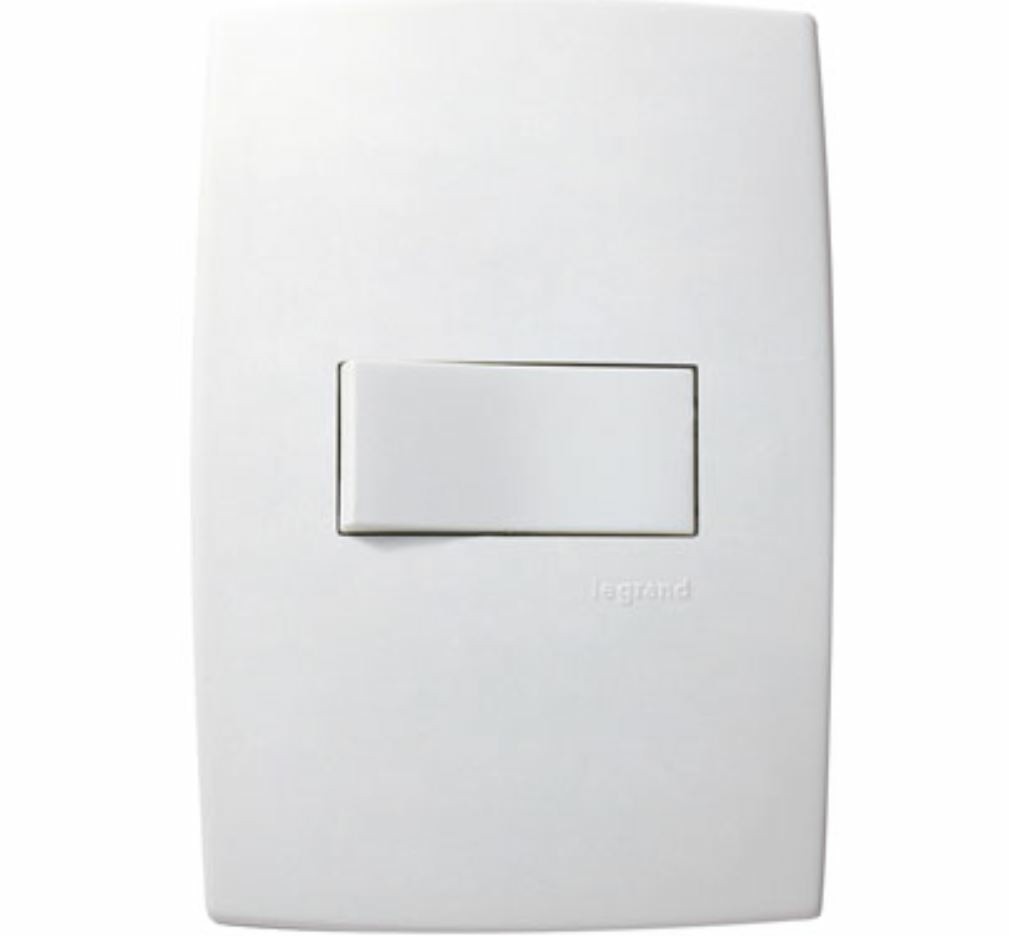 Conjunto 1 Interruptor Simples Horizontal 10A 4X2 Branco - Pialplus