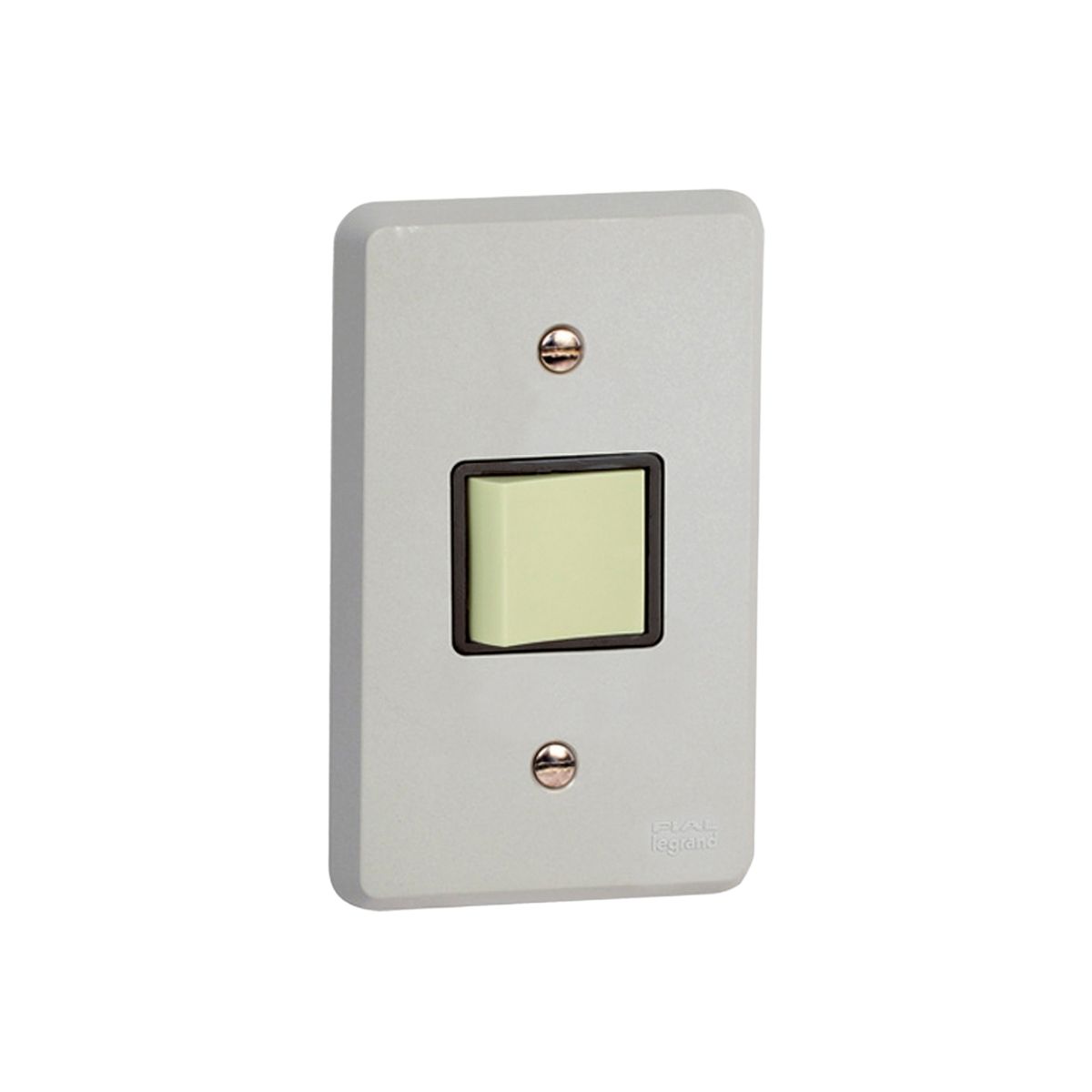 Conjunto 1 Interruptor Bipolar Simples 25A 250V C/Placa 4X2 Cinza Silentoque - Pial