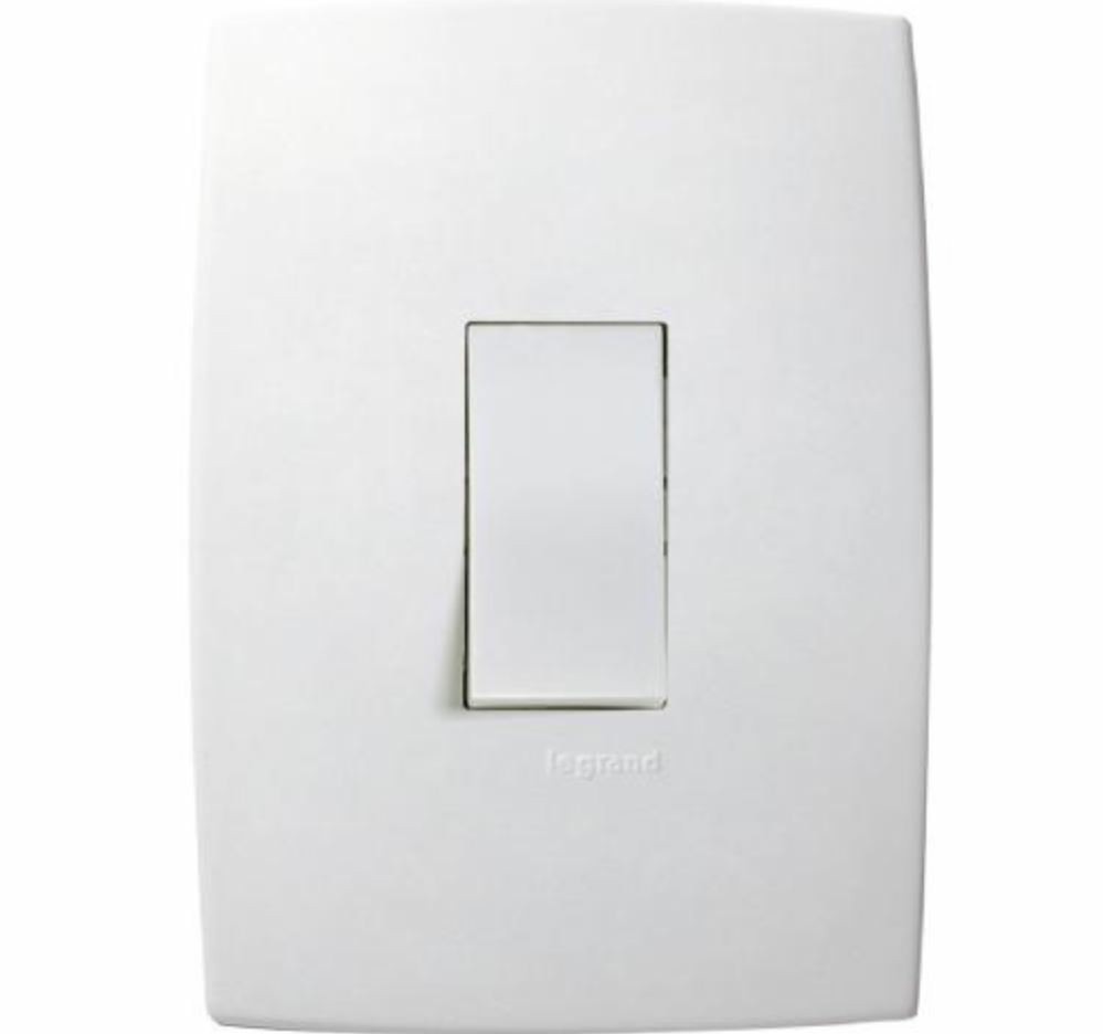 Conjunto 1 Interruptor Simples Vertical 10A 4X2 Branco - Pialplus - Pial
