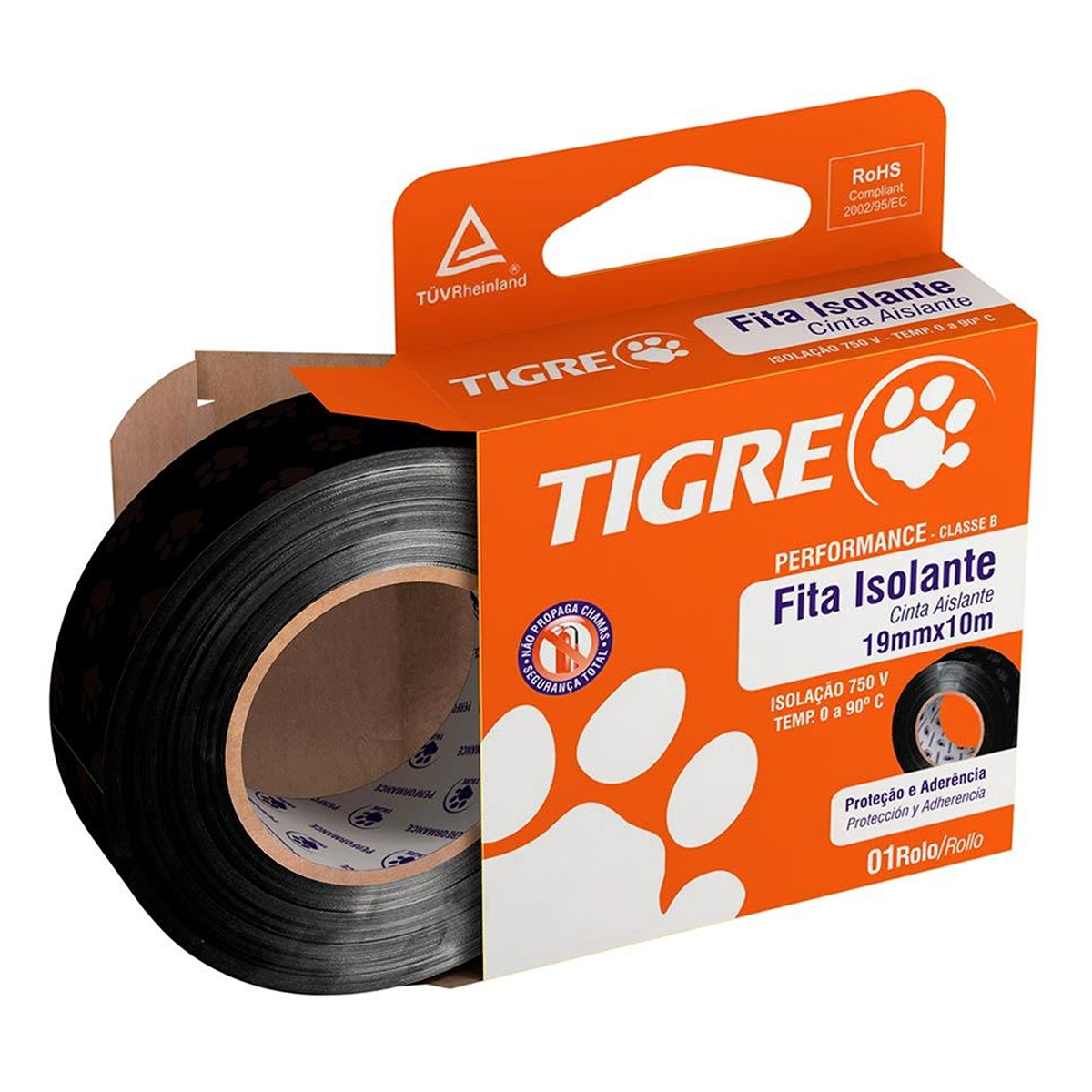 Fita Isolante 19mm 10 Metros Preto Performance - Tigre