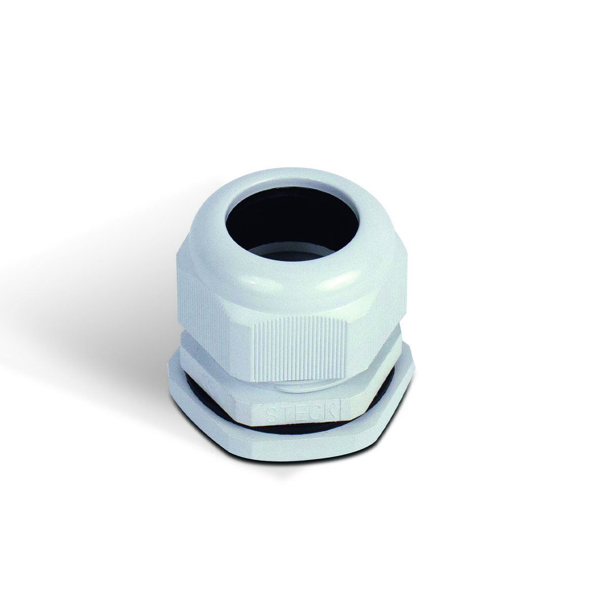 Prensa Cabo Nylon Métrica M20X1,5mm Cinza Com Contra Porca Ip67 Curta - Steck