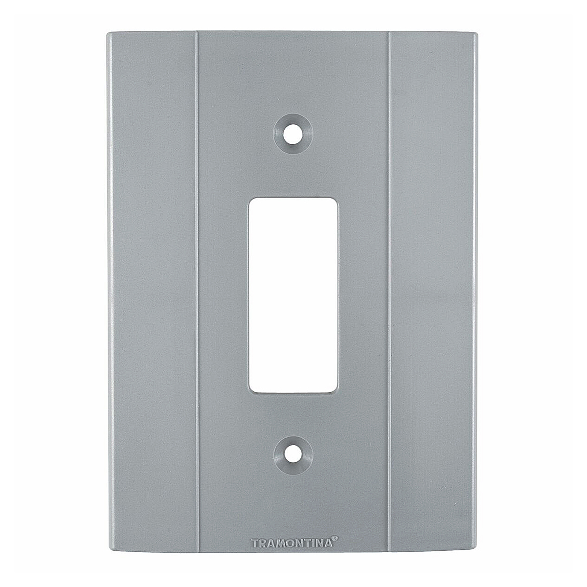 Tampa PVC Pressão Para Condulete Retangular 1 Posto Cinza - Tramontina