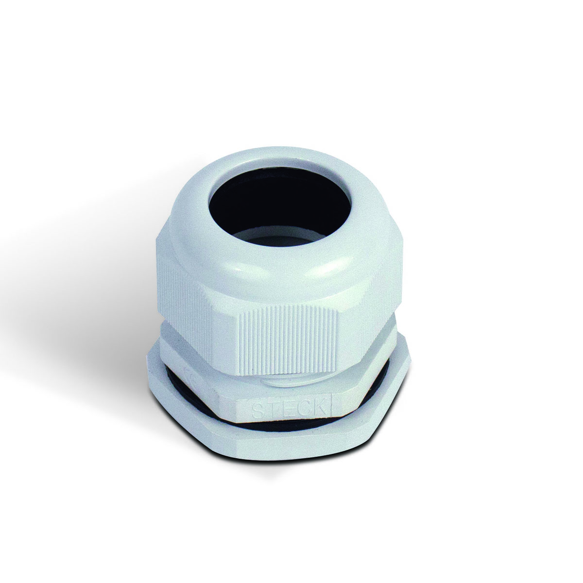 Prensa Cabo Nylon Métrica M16X1,5mm Cinza Com Contra Porca Ip67 Curta - Steck