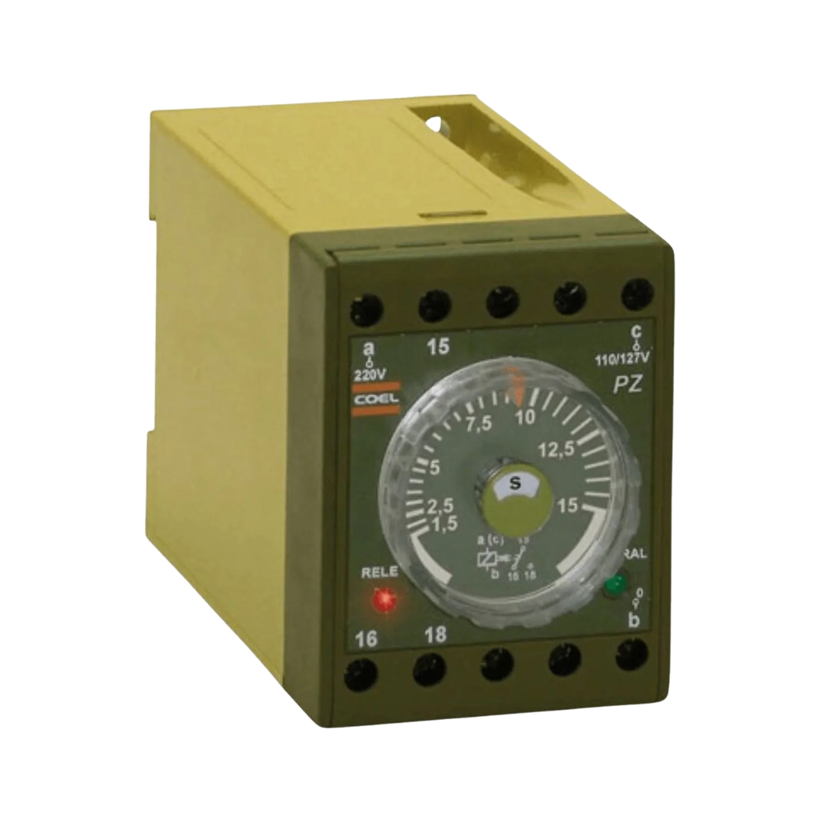 Rele Temporizador Eletrônico Retardo Energização 1,5-15Seg 2 Spdt (2Naf) 125Vcc 11346033 Coel