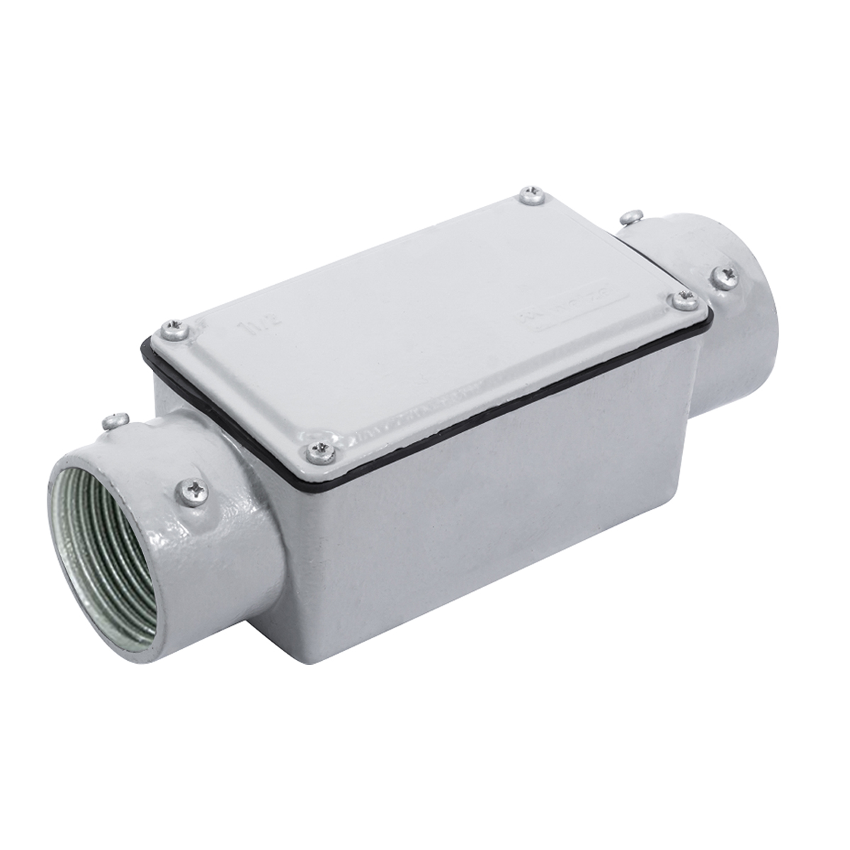 Condulete Alumínio Fixo Tipo C 1.1/2 Polegadas Com Rosca NPT Com Tampa Com Vedação Ip54 - Wetzel