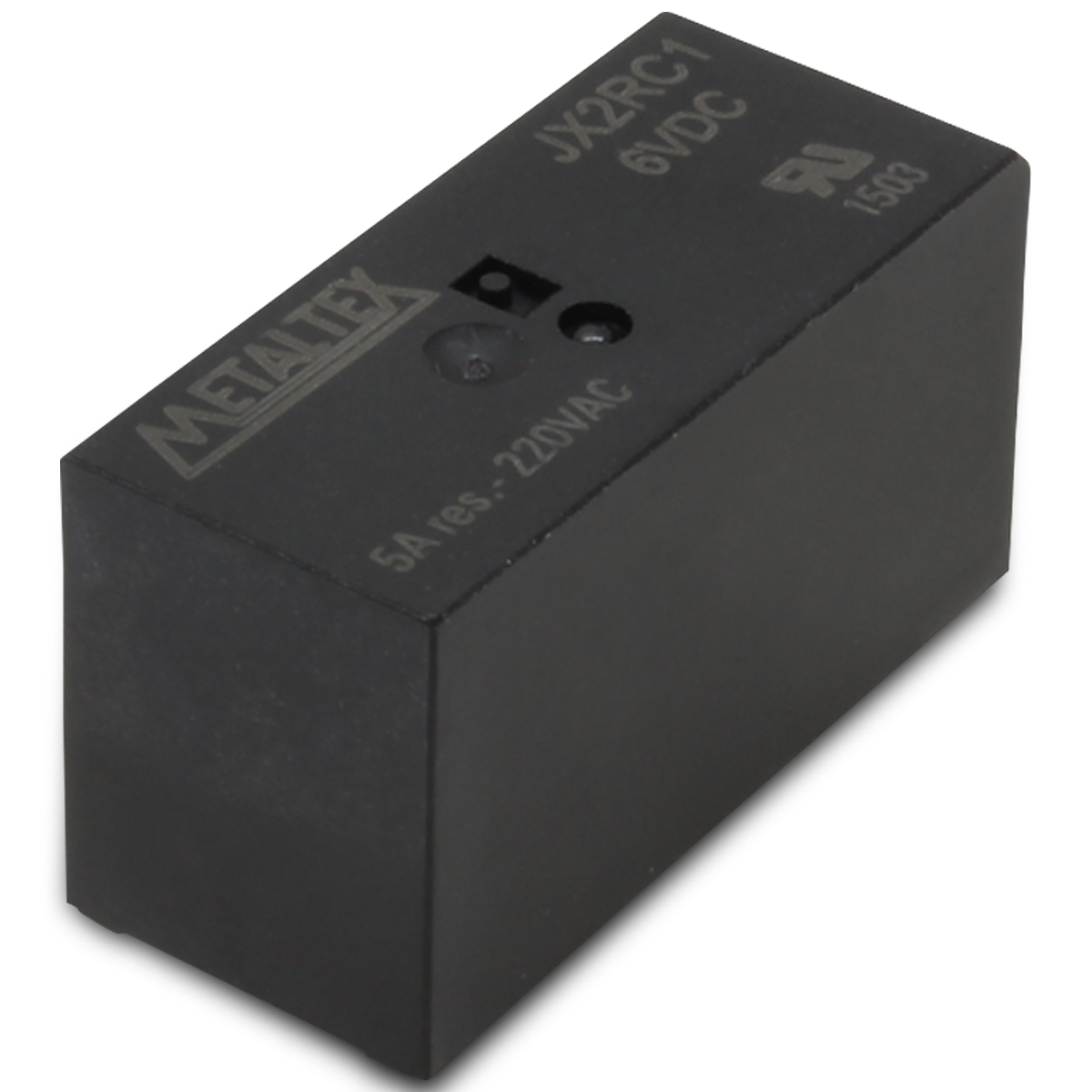 Relé Interface Mini 8A 6Vcc 2 Reversíveis Preto Jx2rc1 - Metaltex