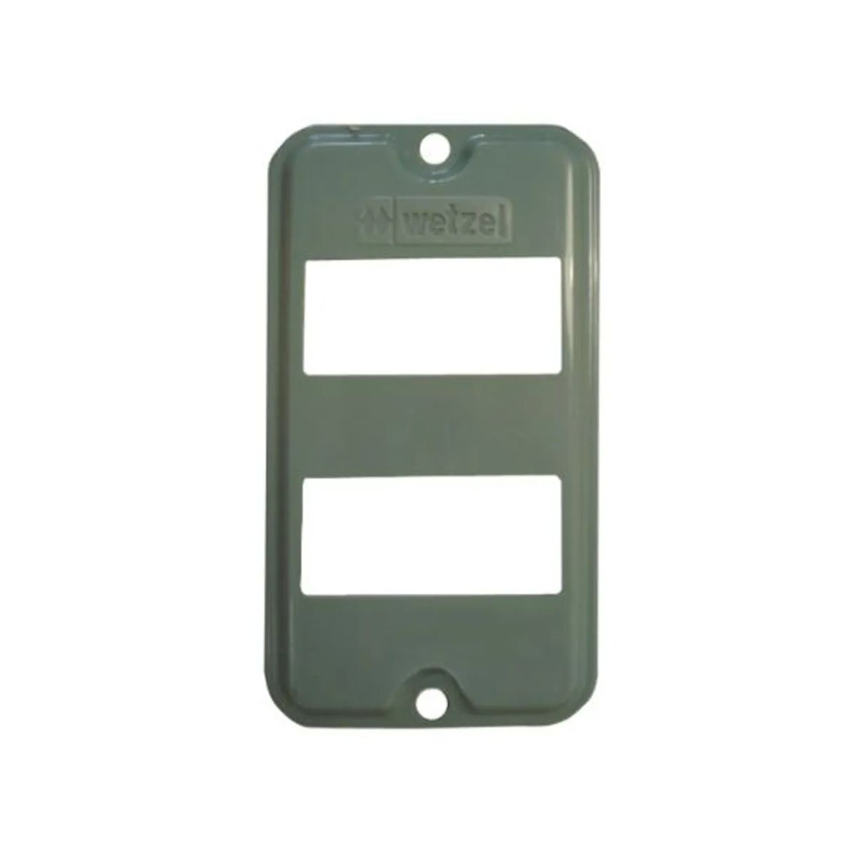 Tampa Condulete 2 Postos Distanciados Pvc 1/2-3/4 Cinza S/Vedação - Wetzel