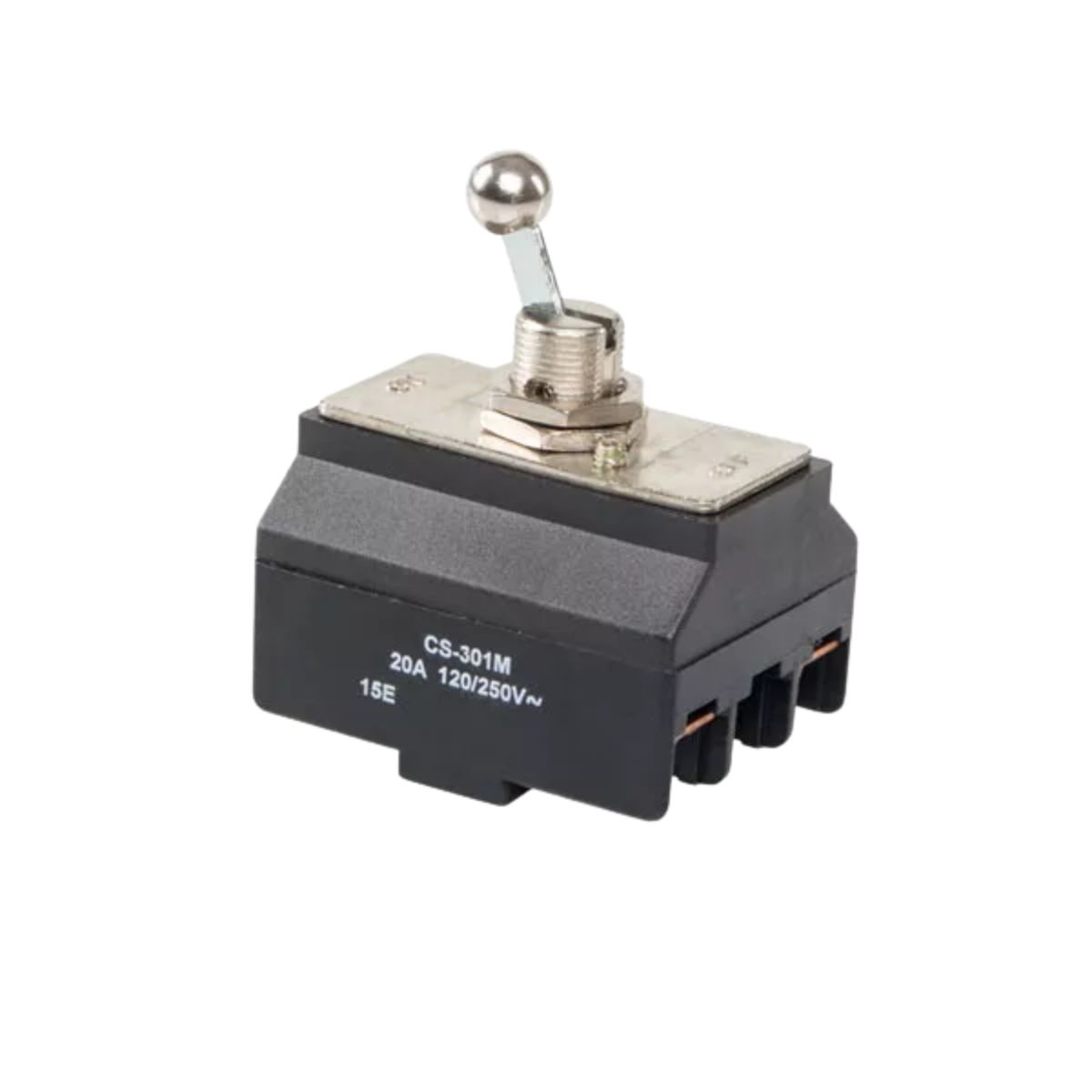 Chave Interruptor Alavanca Metálica Bipolar Liga/Desliga 20A 120V Cromada Standard Terminal Parafuso - Margirius