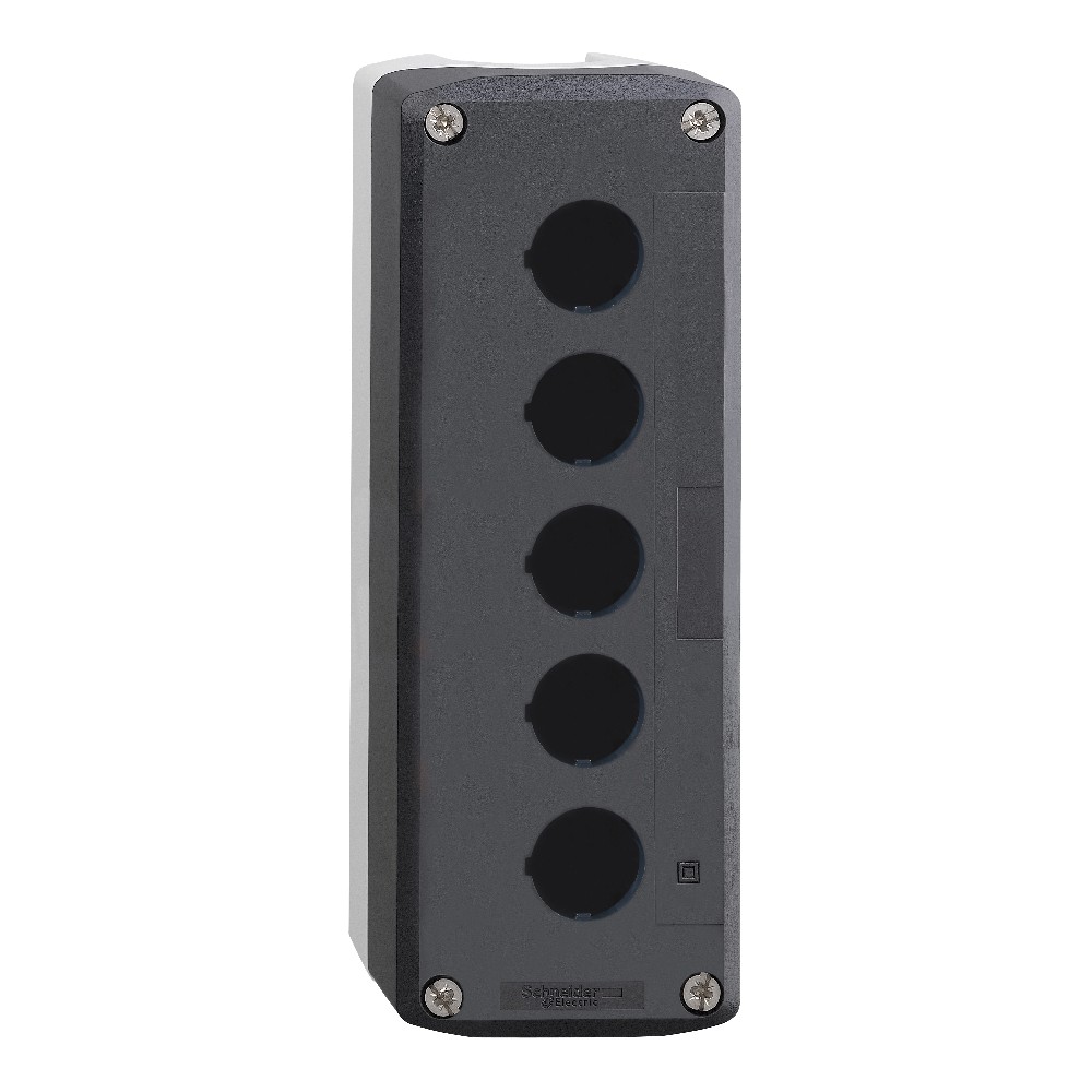 Botoeira Plástico Murais 5 Furos Vazia Ip65 Cinza XALD05 - Schneider Electric