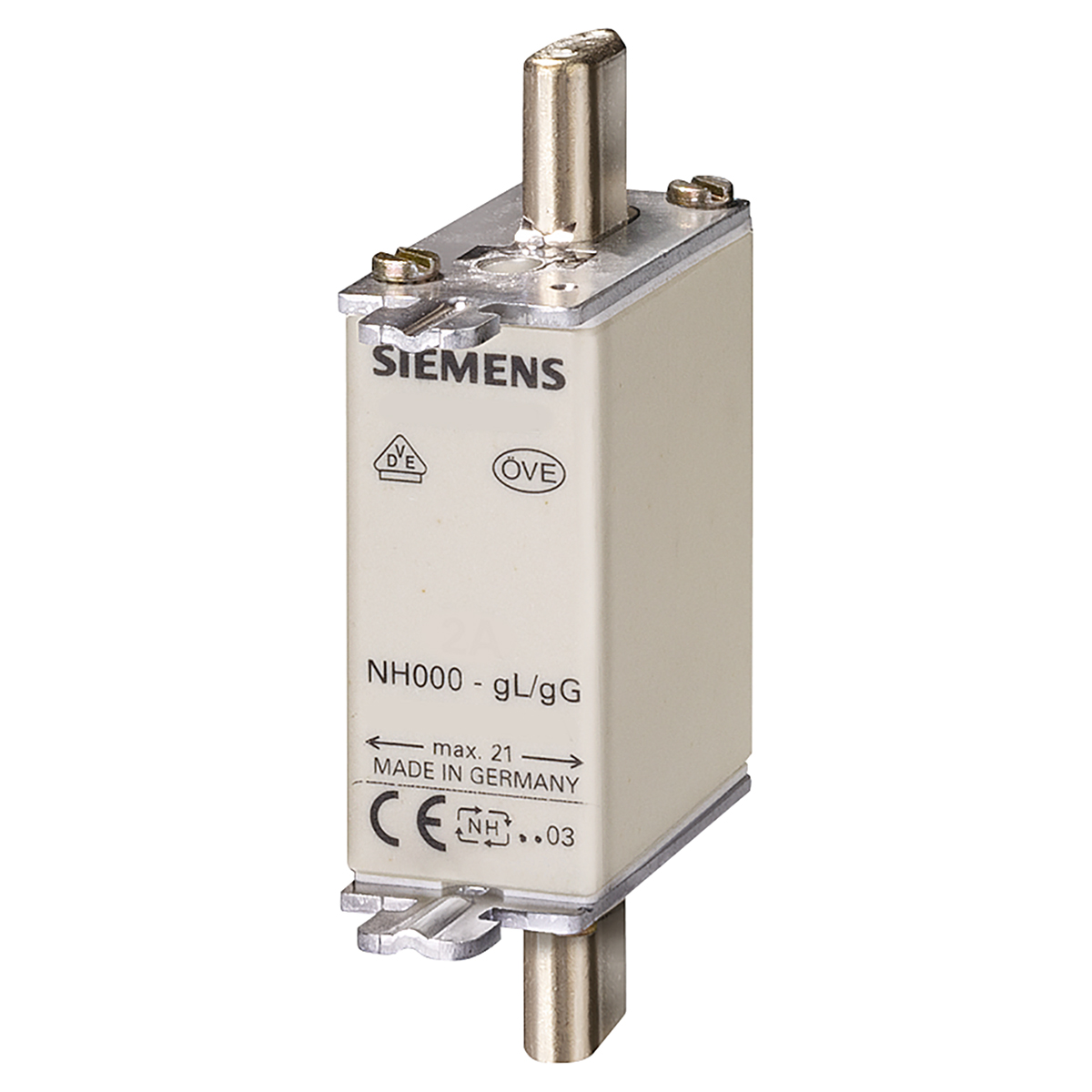 Fusível Nh Retardado T-000 25A 500Vca 120Ka 3NA3810 - Siemens