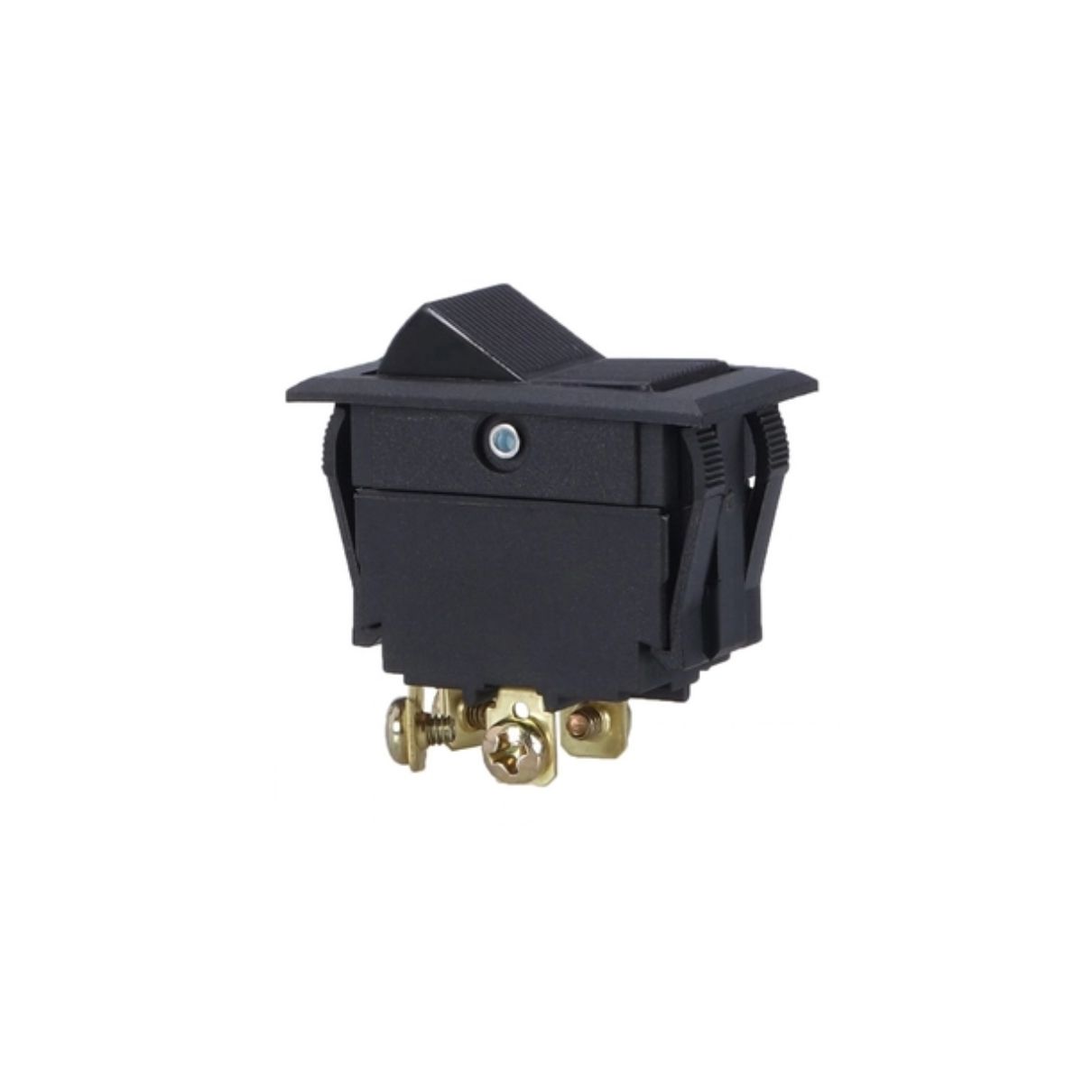 Chave Interruptor Tecla Poliamida Bipolar Liga/Desliga 15/10A 120/250V Preto Standard Terminal Parafuso - Margirius