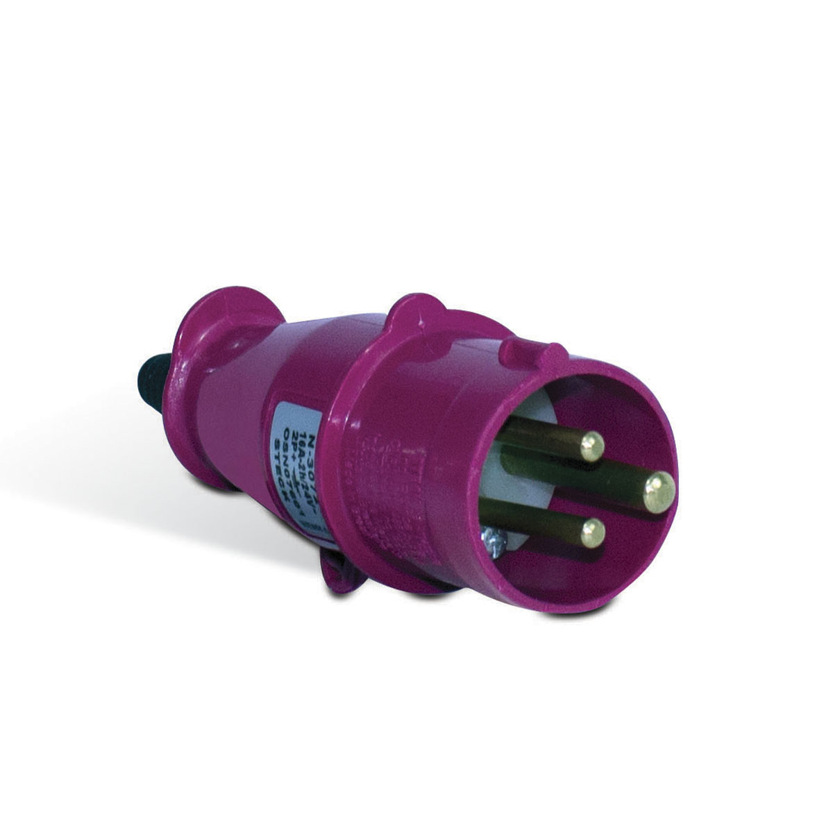 Plug Industrial Macho Poliamida 2P+T 16A 24V 2H 6.6 Rosa Newkon N3072 - Steck
