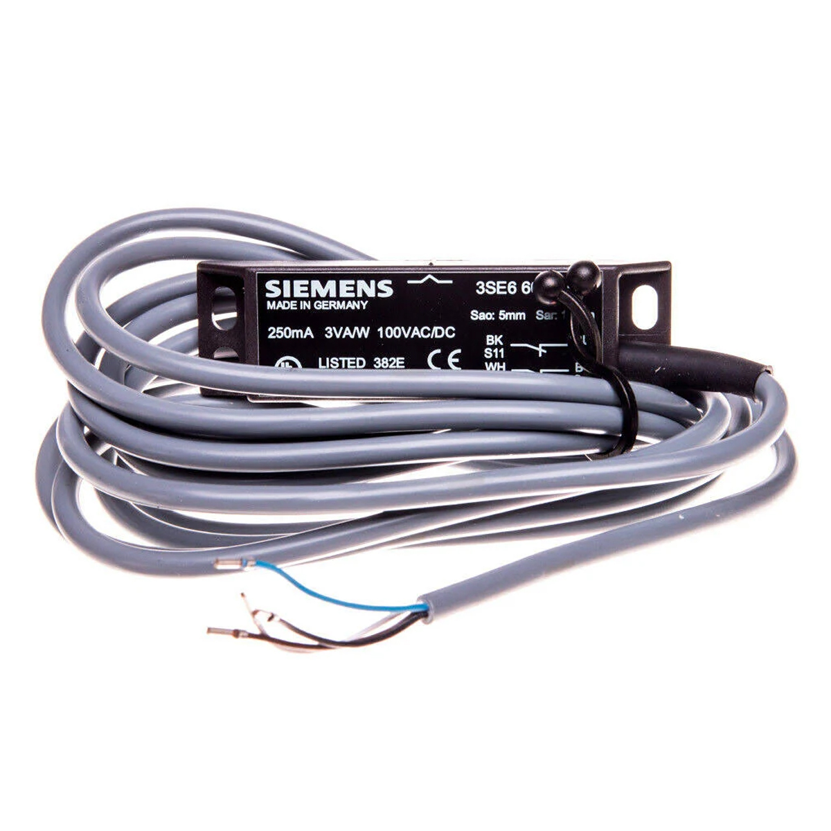 Chave Segurança Magnética Plástico 250Ma Ip67 Com Cabo 3M 3SE66042BA Siemens
