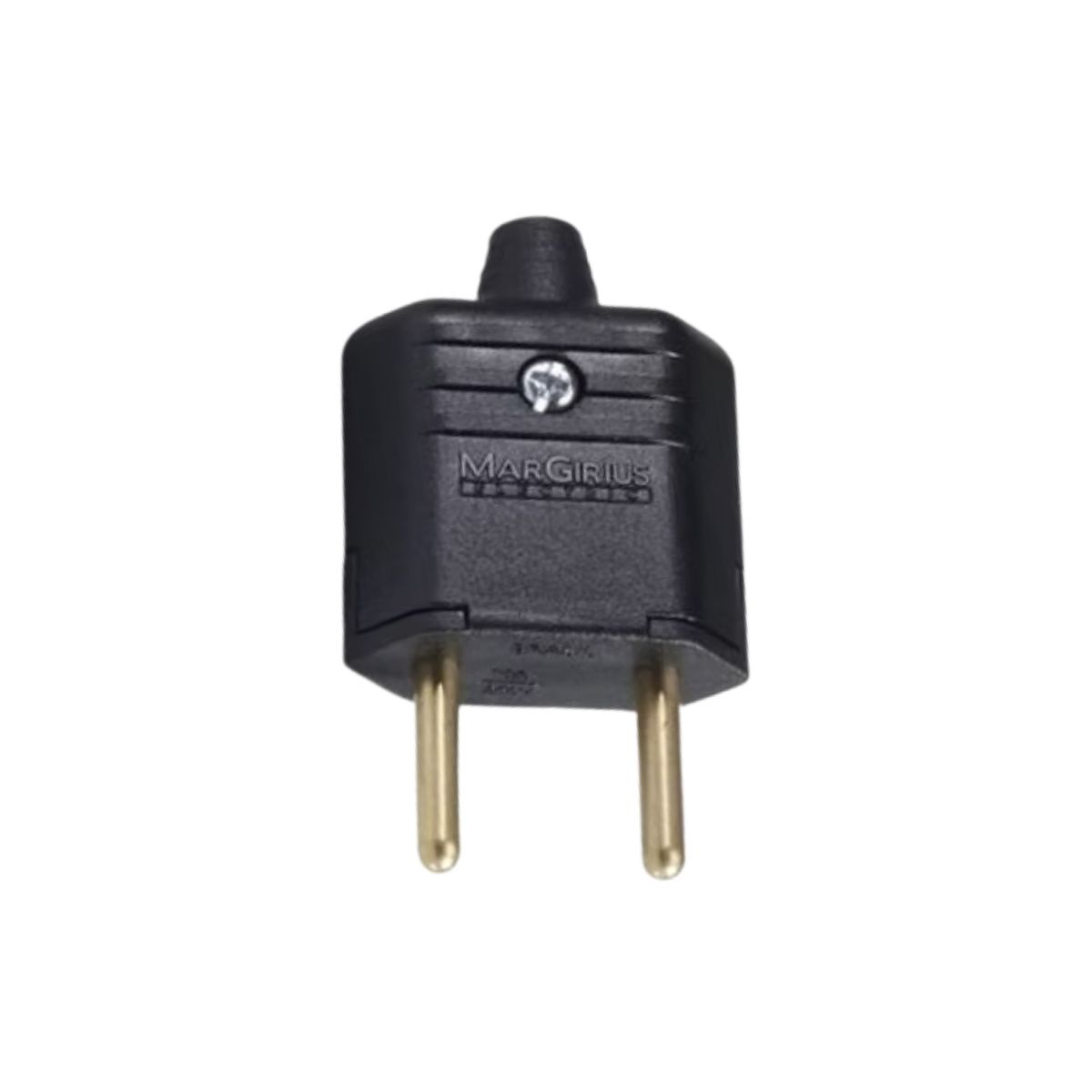 Plug Macho 2P 10A 250V Preto Axial - Margirius