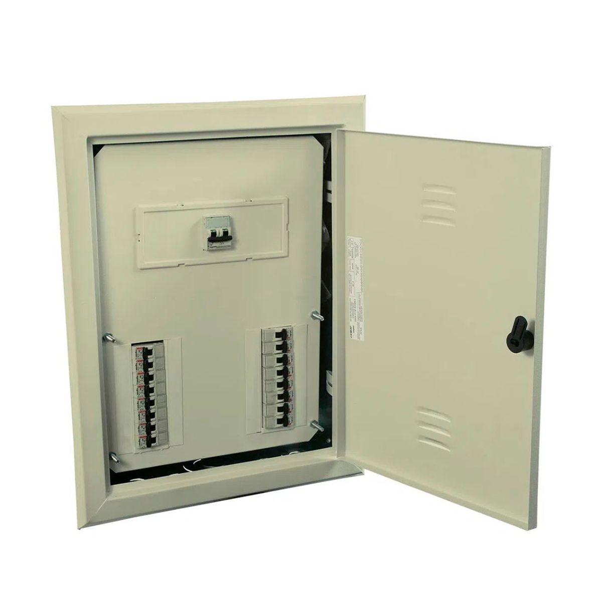 Quadro Distribuição Embutir Com Placa Montada 225a Bege Cemar