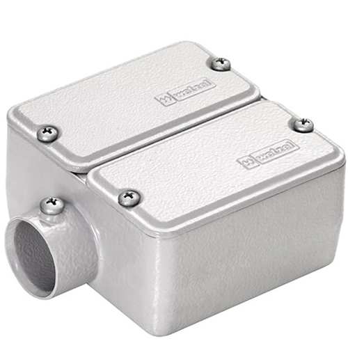 Condulete Alumínio Duplo Tipo E 3/4 Polegadas Sem Rosca Com Tampa Sem Vedação - Wetzel