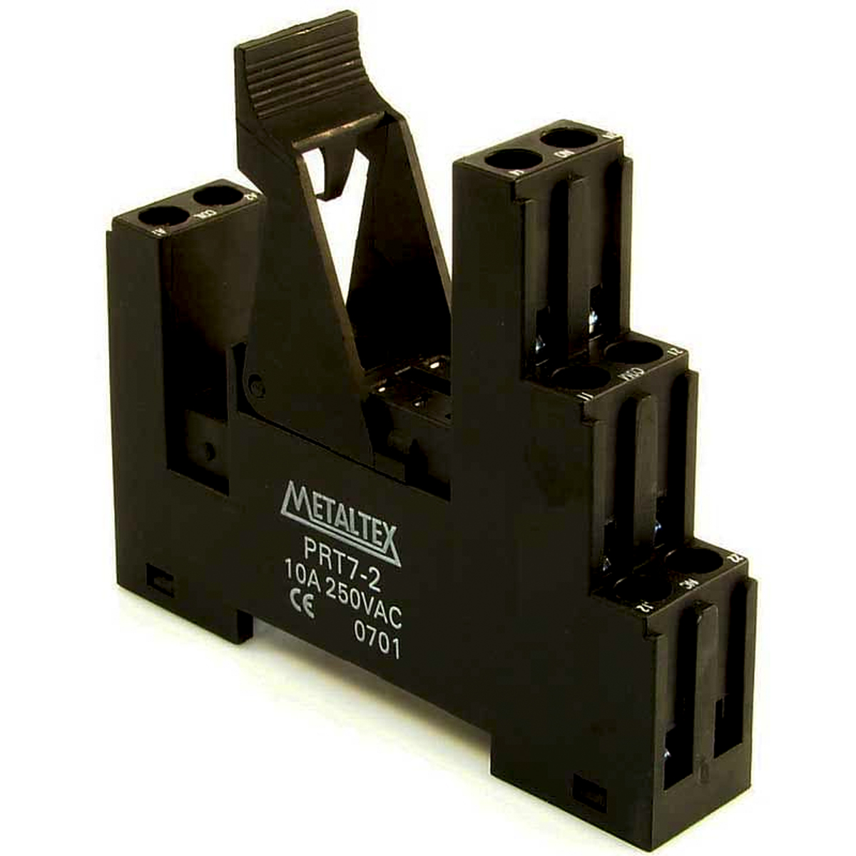 Soquete Para Relé 2 Reversíveis 15,7Mm 8 Pinos Preto - Metaltex