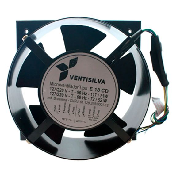 Microventi Axial 185X185X101,5mm 110/220V 1,03/0,36A 3510/3490Rpm Alumínio - Ventisilva