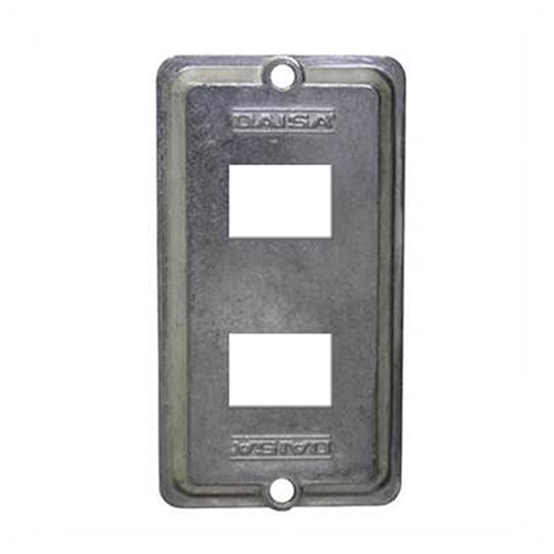 Tampa Alumínio Para Condulete 1/2 - 3/4 Polegada 2 Postos Rj45 Sem Vedação TM034FC - Daisa