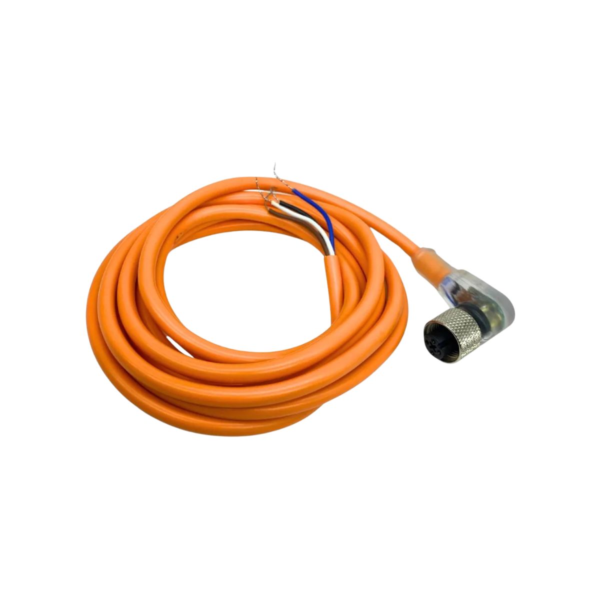 Conector Sensor C/Cabo Femea Angular 4 Polos 250V M12 4 Pinos Cabo 2M C/Led - Metaltex