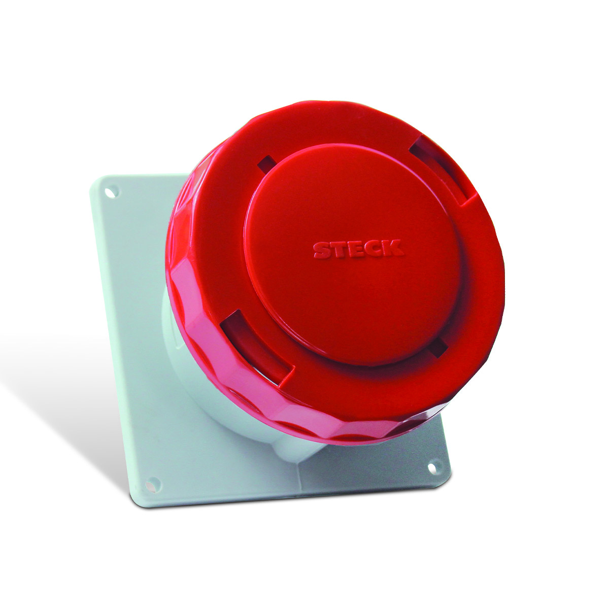 Tomada Industrial Fêmea Embutir 3P+T 63A 380/440V 6H Vermelho Newkon N4546 - Steck