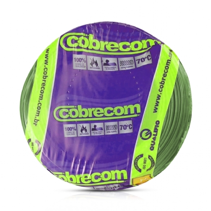 Cabo Flexível 750V Atox 4,00mm Verde 100 Metros - Cobrecom