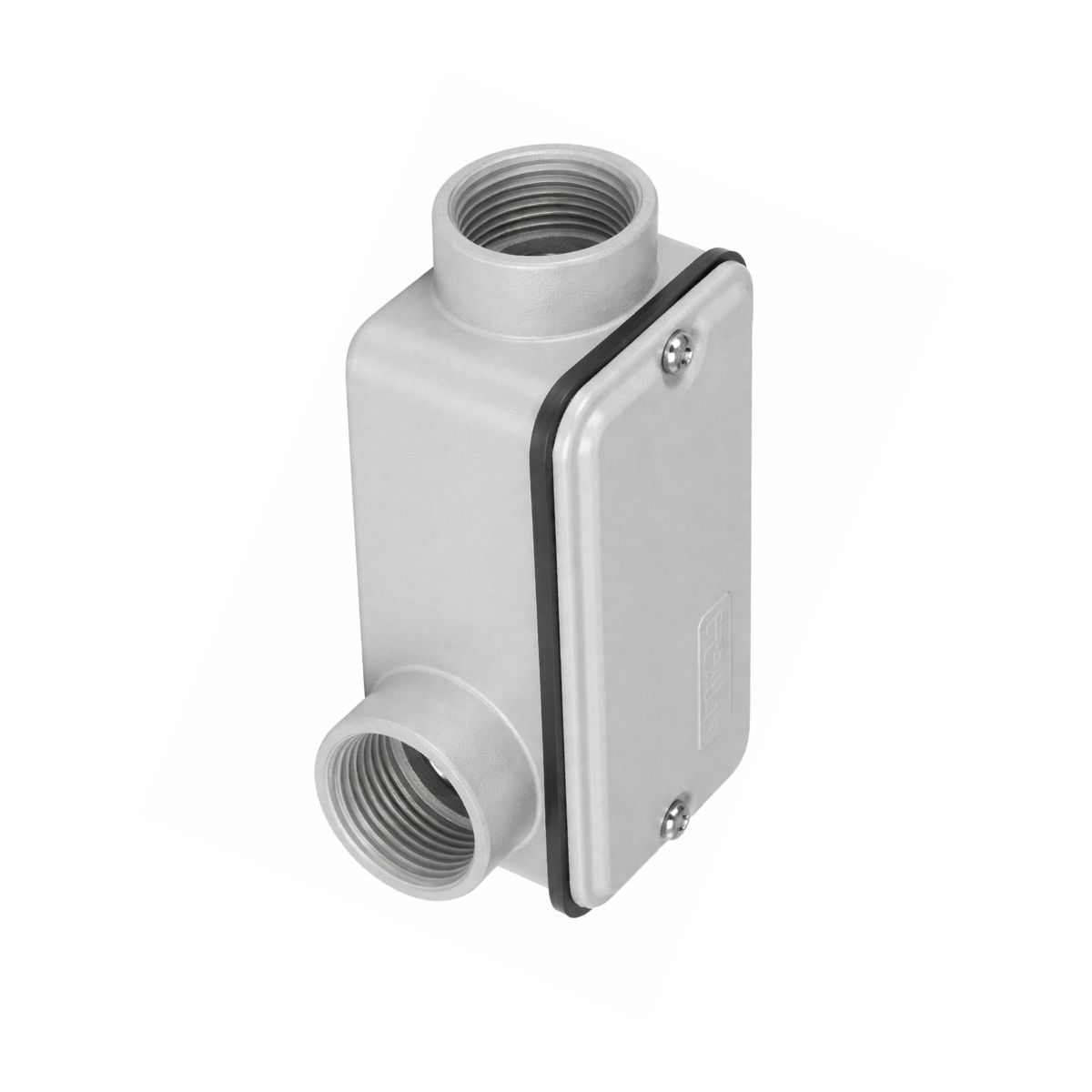 Condulete Alumínio Fixo Tipo Lr 1.1/4 C/Rosca Npt C/Pintura Cinza C/Tampa C/Vedação Tgvp (Ip54) - Wetzel