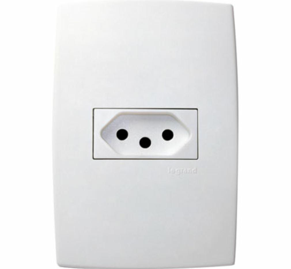 Conjunto 1 Tomada Horizontal 20A 4X2 Branco - Pialplus