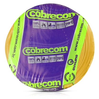 Cabo Flexível 750V Atox 4,00mm Amarelo 100 Metros - Cobrecom