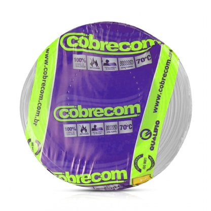 Cabo Flexível 750V Atox 4,00mm Branco 100 Metros - Cobrecom