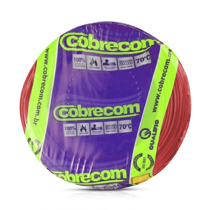 Cabo Flexível 750V Atox 4,00mm Vermelho 100 Metros - Cobrecom