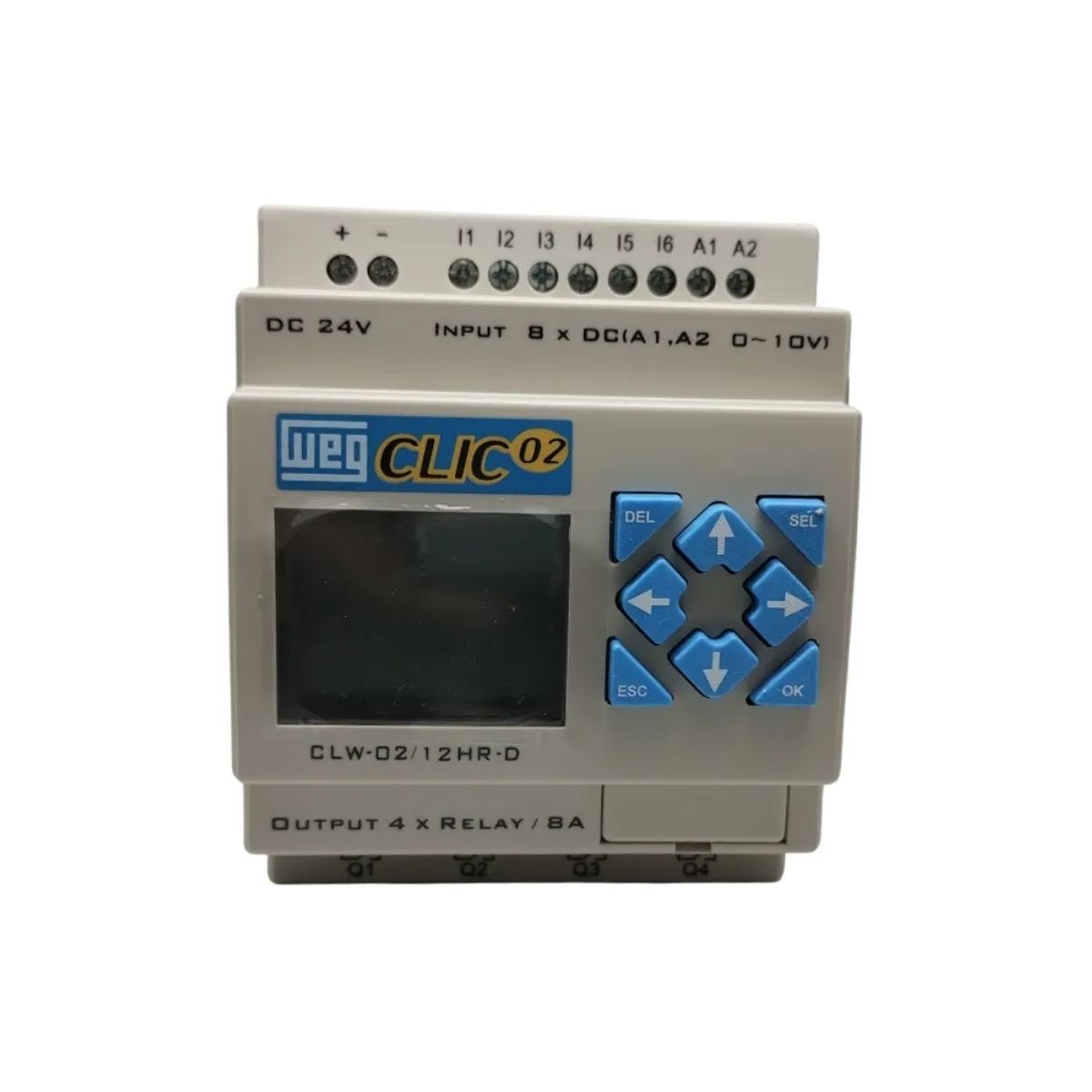 Controle Programável 24Vcc C/8 Entr.Dig. Saída Rele 4 Saídas 8A - Weg